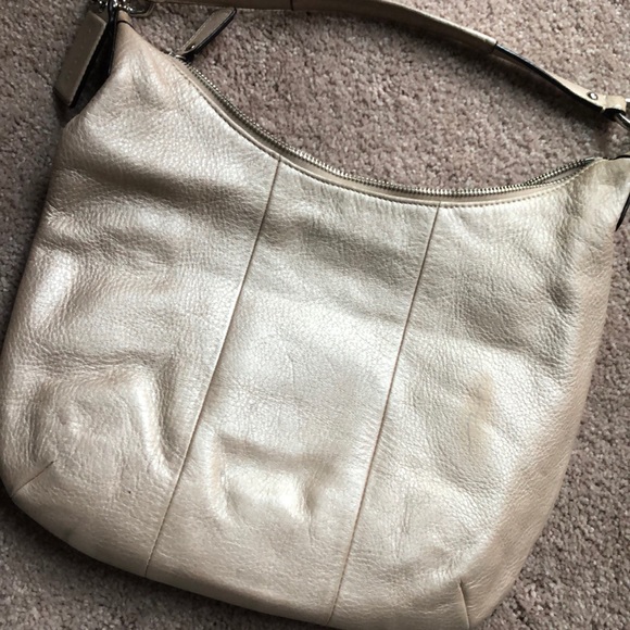 {Coach} champagne leather tote bag - Picture 4 of 7